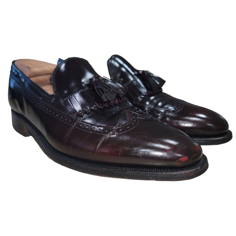 Johnston & Murphy Men's Aristocraft Dress Wingtip Tassel‎ Kiltie Shoes Sz 11 D/B